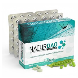 NATURDAO® DAO enzyme 1,000,000 HDU per tablet - DAO Enzyme Supplement - Histamine Block - Diamine Oxidase - Food Intolerance - 60 Extended Release Tablets