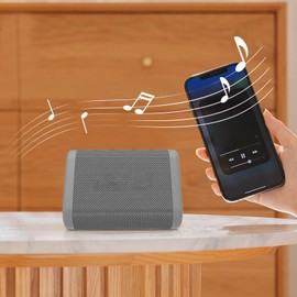 Small Speaker,Waterproof Retro Wireless Speaker | Cute Electronic Gadgets with Brightness Adjustable, Touch Control Tech Gadgets for Bathroom Listening Home Kitchen