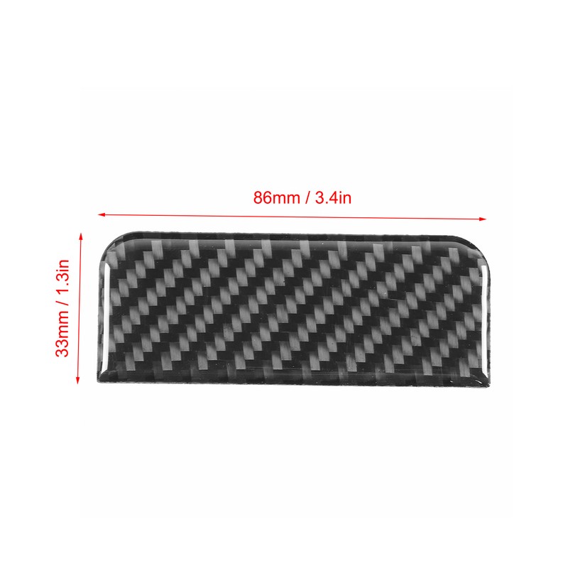 Carbon Fiber Copilot Storage Box Handle Trim Cover Fit for