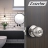 Probrico Privacy Door Knobs Brushed Nickel Finish, Interior Keyless Door