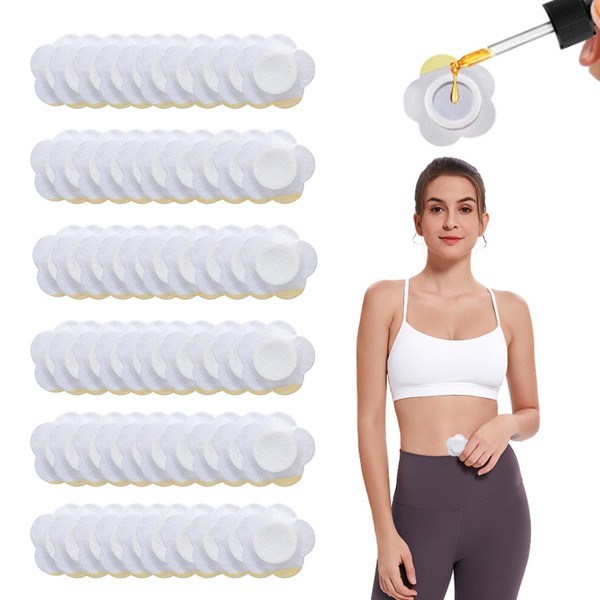 QSZHSL 60 Stück Rizinusöl-Wickelpads für den Bauchnabel, Rizinusöl Packung Wrap