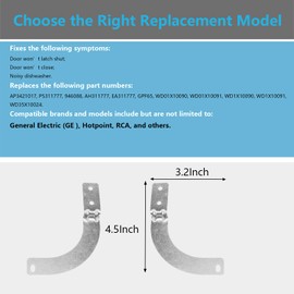 Reyhoar WX13X10001 Dishwasher Counter Mounting Bracket Kit, Replacement with Screws for GE, Replaces 946088, AH311777, EA311777, GPF65, WD01X10090