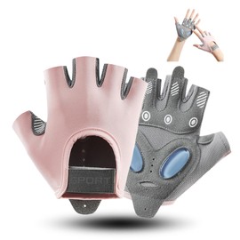 BLBAISH Guantes Deportivos, Guantes Gym, Guantes de Bicicleta Transpirables, DiseñO Antideslizante de Medio Dedo y Transpirable, para Entrenamiento en Gym, Correr, Montar Bicicleta (M)
