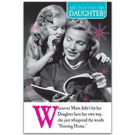 Emotional Rescue Funny Mother's Day Card From Daughter, “Nursing Home” Mother's Day Card from Daughter, Mothers Day Card, Photographic Mum and Daughter
