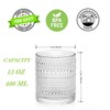Amzcku Vintage Drinking Glass Set of 6 Kitchen Glasses Cup（13