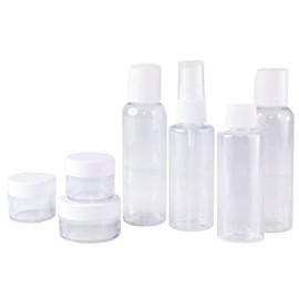 Soft 'N Style Empty Travel Size Bottles Set Plastic Travel Size Empty Bottles, Set of 7 Refillable Cosmetic Container Toiletry Bottles Set or Lotion, Shampoo, Cream, Soap, TSA/Airline Approved