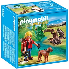 Playmobil 5562 Wildlife Beavers with Backpacker, multicolor