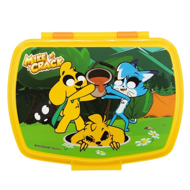 ALMACENESADAN 4829 Back to School Mike Crack Rectangular Lunch Box,