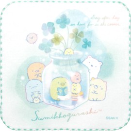 San-X CM48701 Sumikko Gurashi Mini Towel, Size (H x W x D): 9.8 x 9.8 x 0.1 inches (25 x 25 x 0.3 cm)