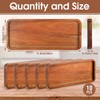 Rtteri 10 Pcs Mango Wooden Serving Platters Rectangular Wood Serving