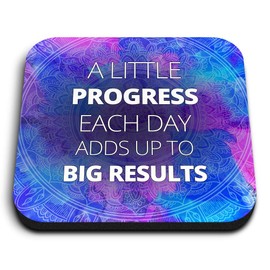 1 x Square MDF Fridge Magnet - Positive Motivational Quote 14235