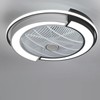 LYNICESHOP 23" Modern Acrylic Ceiling Fan Light Round LED Dimmable