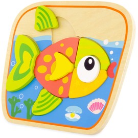 Ulysse Wooden Puzzle - Fish (9 Pieces) 1517, Multi-Coloured