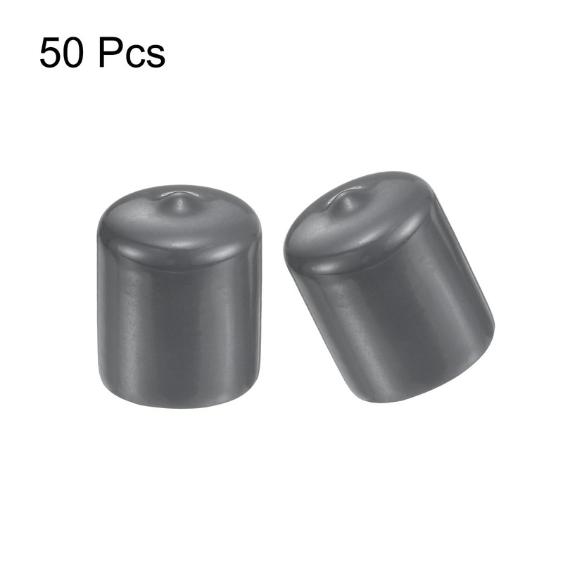 sourcing map 50pcs Rubber End Caps 25mm(1") ID Vinyl PVC