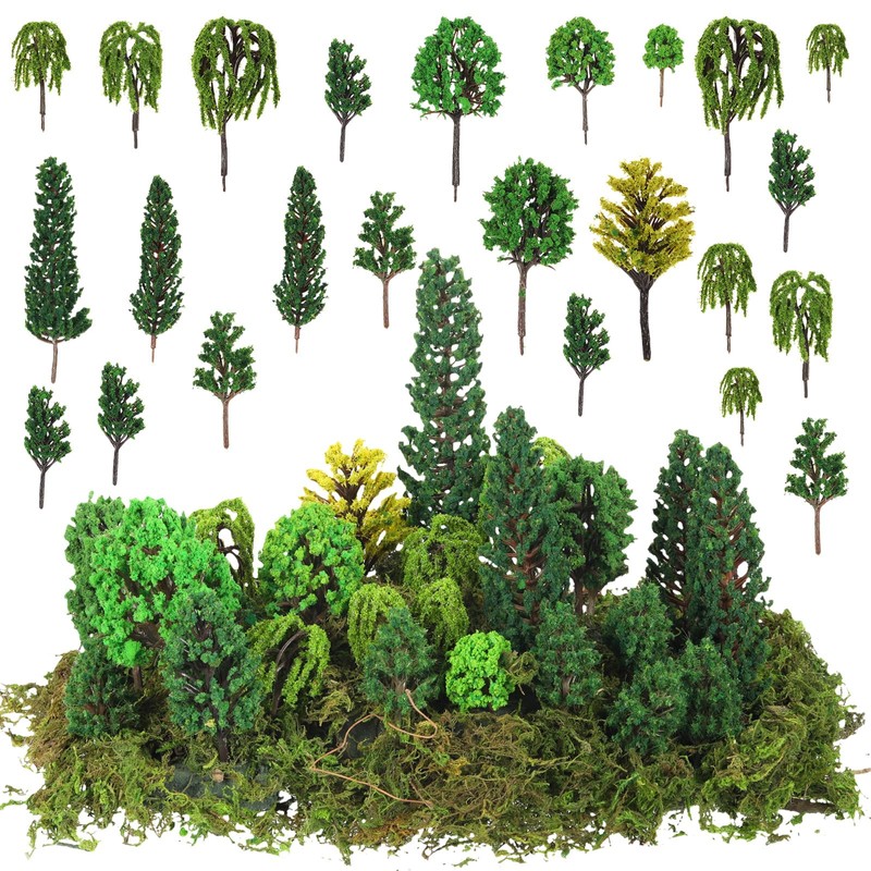 Tigeen 28 Pcs Model Trees Mixed Model with 1.4 Ounce