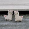 Unbranded Llama Post Earrings - 925 Sterling Silver - Alpaca