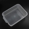 Qsbon Rectangular Plastic Storage Organization Trays Baskets in Clear, 6-Pack