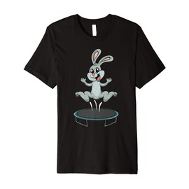 Funny Bunny T Shirt Easter Bunny Gift Trampoline Lover Party Premium T-Shirt