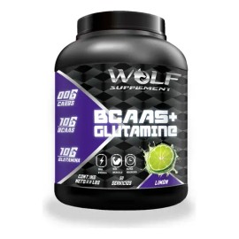 Aminoacidos Bcaas + Glutamina Wolf 1kg Sabores Pre Limón