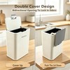 Stainless Steel Kitchen Hanging Trash Can with Lid and Inner