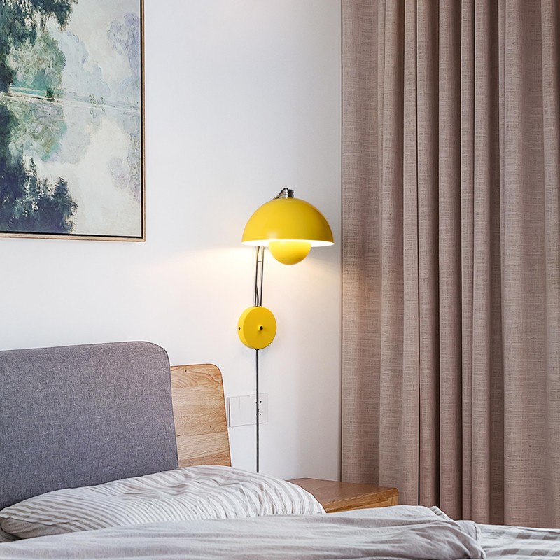 SUNLLOK Modern Plug in Flowerpot Wall Sconces with Switch -