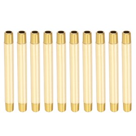 PATIKIL 1/8" x 1/8" NPT Male Brass Pipe Fitting Long Nipple, 25Pcs 4" Long Straight Pipe Fitting Connector Extender for Fuel, Air, Water, Oil, Gas System Connection, 1200PSI