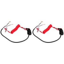 Boat Safety Kill Stop Switch, 2Pcs Boat Outboard Engine Motor Lanyard Kill Urgent Stop Switch for Outboard Motors ATV Boat Bike