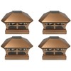 JAYXC HOME 4-Pack Solar Unique Charm Outdoor Post Cap LED
