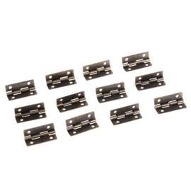 Dophee 1.2 x 0.5 inches (30 x 12 mm), 0° to 90° Flat Hinges, Mini Hinges, Wear Hinges, Wooden Box Hinges, Antique Style, Handicraft, Parts, Metal Fittings, Screws Included, Pack of 12