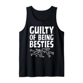 Guilty of Being Besties Funny Friend Cool Teen BFF Graphic Tank Top