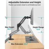 MOUNT PRO Single Monitor Desk Mount for Max 40 Inch