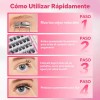 96 Pzs Pestañas Postizas Kit Completo Rosa Chicle Moonstone