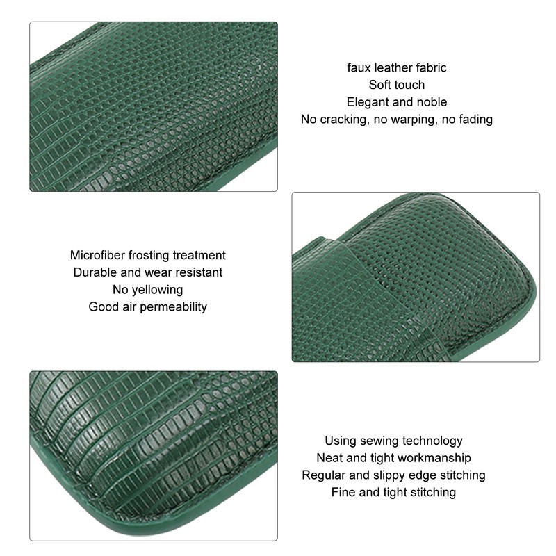 Cigar Case Fashion Elegant Portable Sturdy Crocodilian Skin Texture Faux
