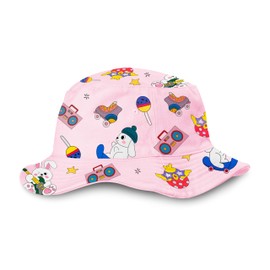 Gorro Infantil 100% Algodón. Sombrero para Niños 4-8 Años con Protección Solar UV UPF 50+, Ajustable y Plegable. Para Playa, Paseo, Verano y Actividades al Aire Libre (MX/US, Edad, 4 Años, Rosa claro)