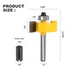 Yueqing Zhongji Rabbet Router Bit 1/4 Inch with 6 Bearings,Interchangeable