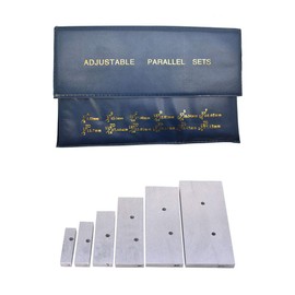 6 Pcs Adjustable Parallel Set 3/8" - 2-1/4" Hardened Steel Precision Parallel Set for Layout Inspection Stop Work Set-Up Etc