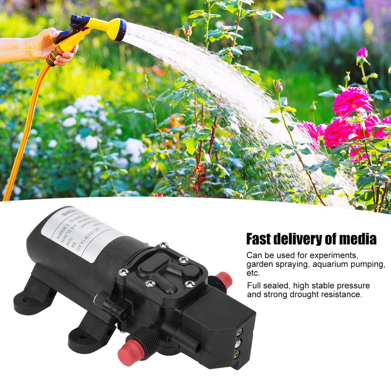 Diaphragm Water Pump Mini 2‑Way Thread Right Outlet 6.0L/MIN 0.9MPA