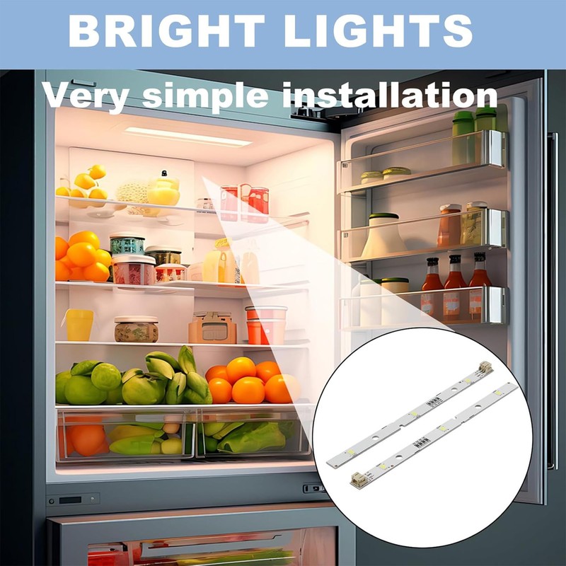 Pack of 4 LED Light Strips for Rongsheng/Hisense Refrigerator, Light