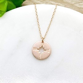 No Matter Where Message Card, Rose Gold Compass Necklace (Box), Close at Heart, Miss Fit Boutique
