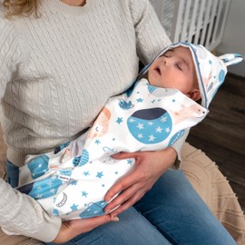 JoyCrafted-FBL Sleep Sack 6-9 Months - 3 Way Adjustable Swaddles for Newborns, Sweet Dream Galaxy Swaddle, Baby Sleep Sack for New Moms - 100% Cotton Lining, 100% Polyester Fabric