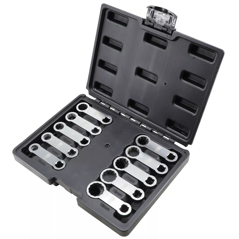 DPTOOL 3/8-inch Drive Metric Box End Torque Adapter Set, 12