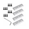 Wood Chipper Blades with Screws, Alloy Steel Shredder Knives, 4-Pack