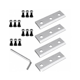 Wood Chipper Blades with Screws, Alloy Steel Shredder Knives, 4-Pack