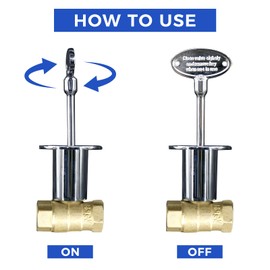 Himaweek 2 Pieces Universal Gas Valve Key Fireplace Key 3 Inches for Gas Fire Pits Polished Brass Replacement Gas Key for Outdoor Gas Fireplace Fits Both 1/2" and 3/4" Turn Ball Valve (Silver)