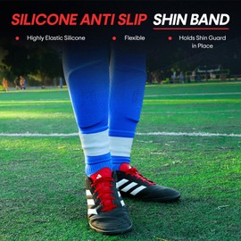 MediCaptain Soccer Shin Guard Straps - Silicone Shin Guard Holders - Alternative to Soccer Tape, Shin Guard Stays for Adult, Youth 13+, Compatible with Grip Socks and Sock Sleeves