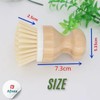 Afnax Cleaning Bamboo Palm Scrub Brush for Pots, Dish, Pan,