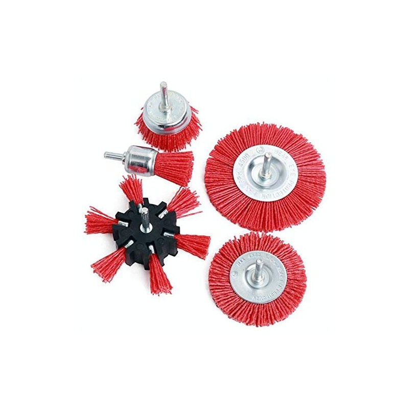 5 Piece Nylon Abrasive Filament Brush Set