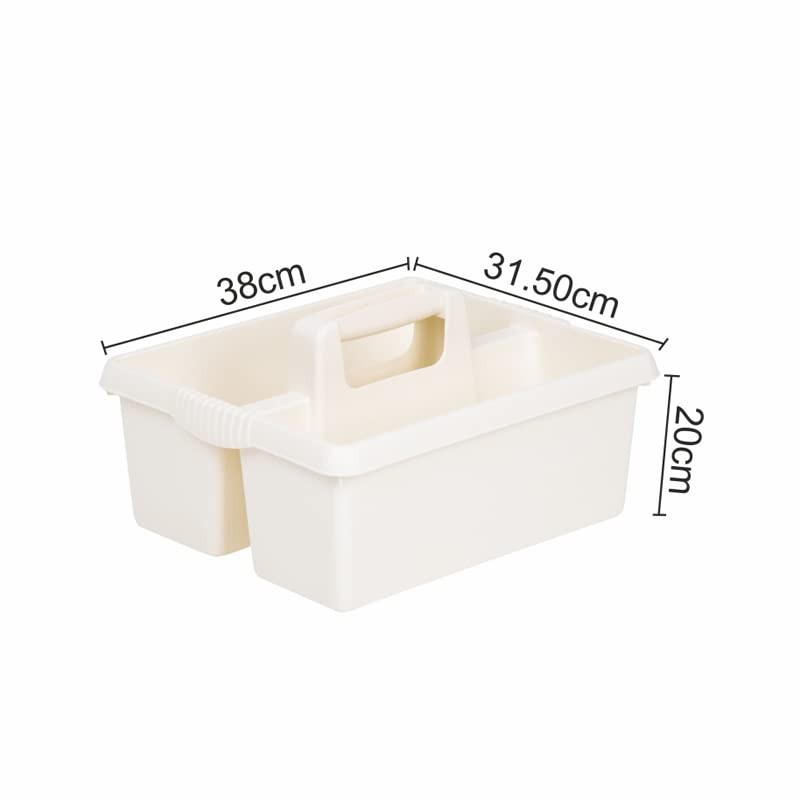 2 Compartment Makeup Organiser With Smooth Plastic Centre Handle Grip