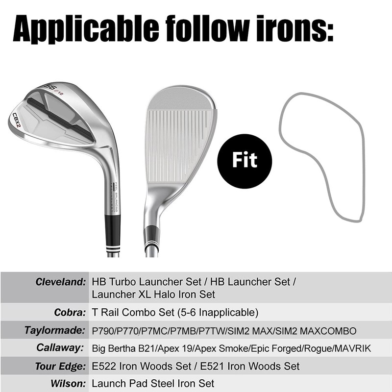 Golf Iron Covers Wedge Covers Golf Head Covers for Irons