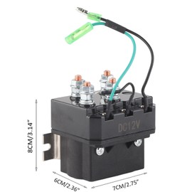 Haosie Winch Solenoid Relay Contactor, 12V 250A Solenoid Relay for ATV UTV 1500‑5000lb Winches